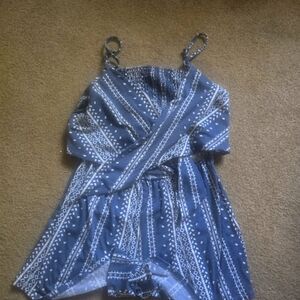 Gray Patterned Sleeveless Dress